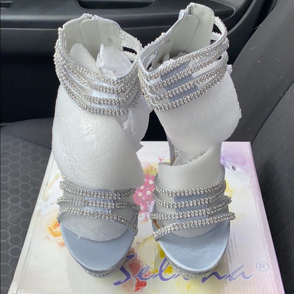 Selena Sliver Heels